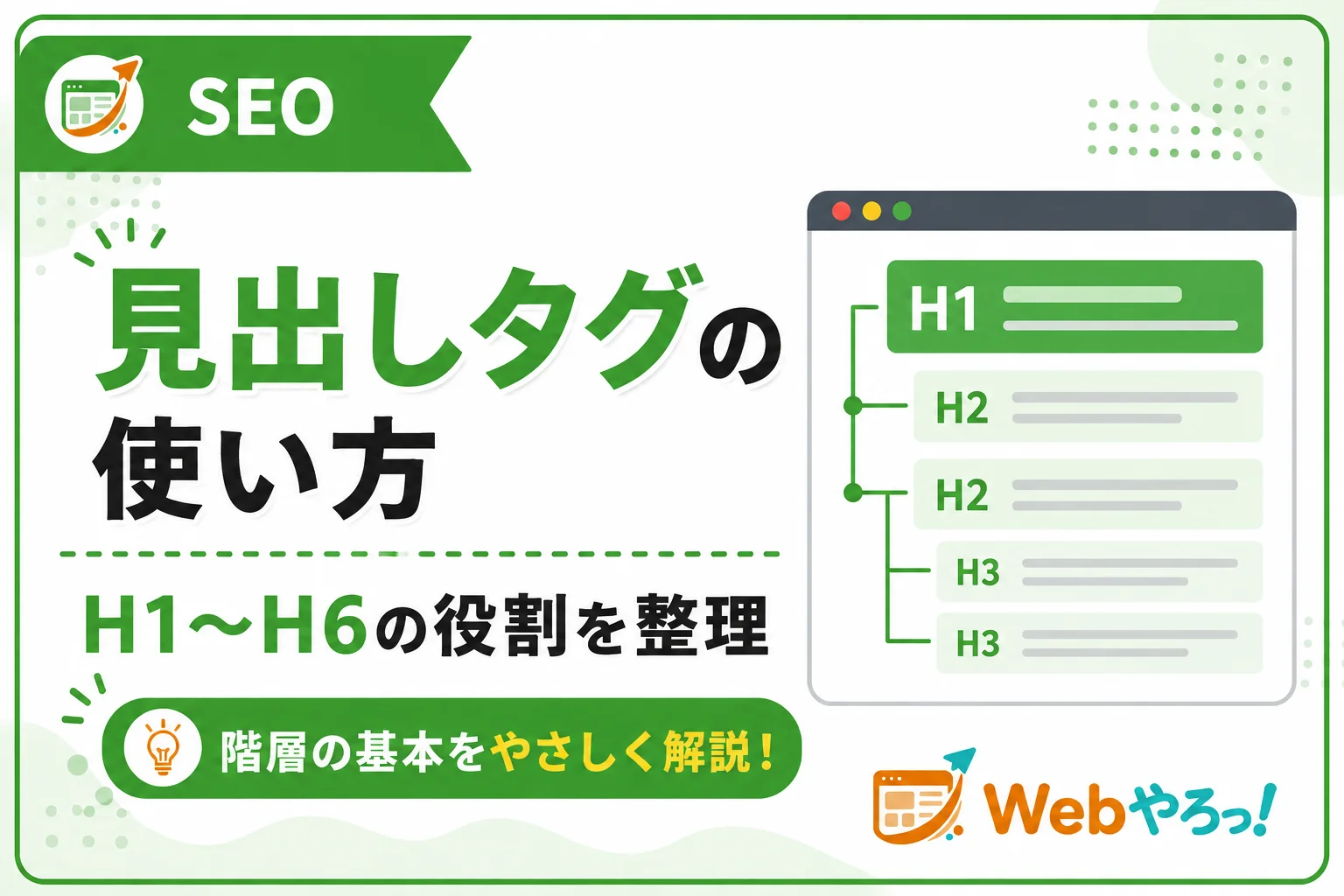 見出しタグ(H1〜H6)の正しい使い方|初心者向けに解説
