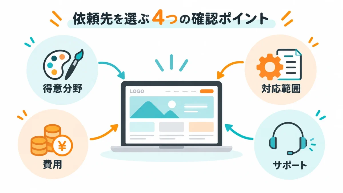 Webサイト制作の依頼先を選ぶときの4つの確認ポイント